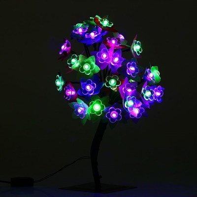Светодиодный куст улич. 0,3 м, "Орхидея", 32 LED, 220V, моргает RG/RB - фото 2029034
