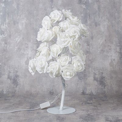 Светодиодный куст 0.45 м, "Розы белые", 24 LED, 220V, БЕЛЫЙ - фото 2029049