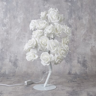 Светодиодный куст 0.45 м, "Розы белые", 24 LED, 220V, Т/БЕЛЫЙ - фото 2029053