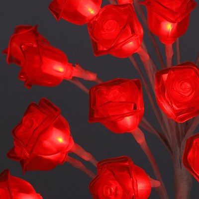 Светодиодный куст улич. 0,45 м, "Розы", 28 LED, 220V, КРАСНЫЙ - фото 2029063