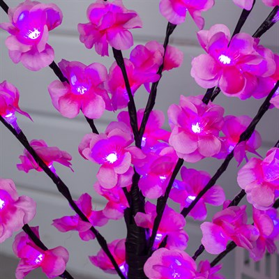 Светодиодный куст улич. 0,6 м, "Цветочки", 50 LED, 220V, фиксинг РОЗОВЫЙ - фото 2029068