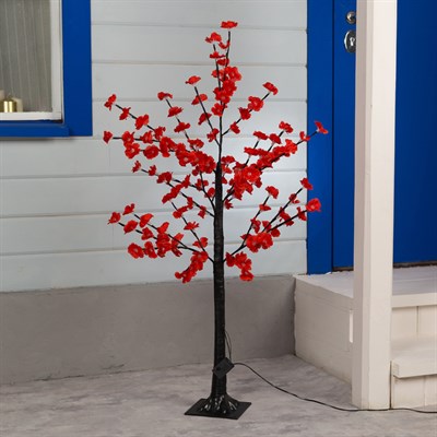 Светодиодный куст улич. 1,2 м, "Цветы", 120 LED, 220V, контроллер 4 режима КРАСНЫЙ - фото 2029071