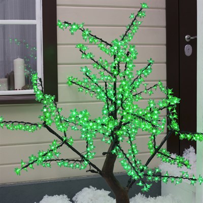 Дерево светодиодное улич. 1,5 м. "Сакура" 540Led, 32W, 220V Зеленый - фото 2029166