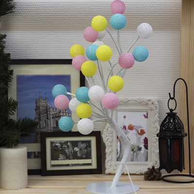 Светодиодный куст "Цветные шарики", 20 LED, 220 В,  МУЛЬТИ - фото 2029247