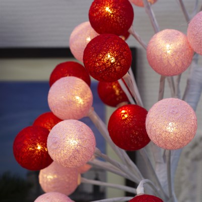 Светодиодный куст "Розовые шарики", 20 LED, 220 В, МУЛЬТИ - фото 2029252