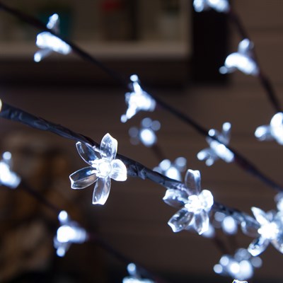 Дерево светодиодное 1.2 м, "Ромашки", 160 LED, 220 В, БЕЛЫЙ - фото 2029257