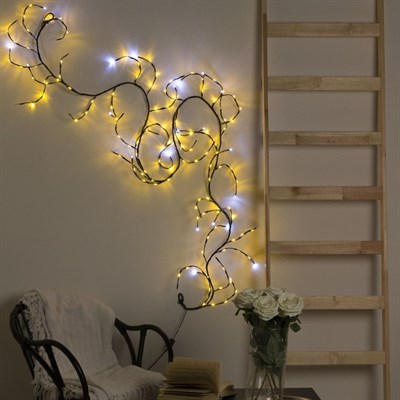 Ветка светодиодная, Д:3 м, Н.Т. LED-160/40, эффект мерцания, 220 В, ТЁПЛЫЙ БЕЛЫЙ - фото 2029316