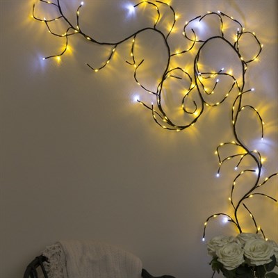 Ветка светодиодная, Д:3 м, Н.Т. LED-160/40, эффект мерцания, 220 В, ТЁПЛЫЙ БЕЛЫЙ - фото 2029317