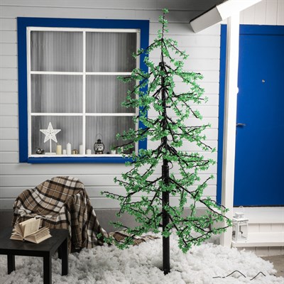 Дерево светодиодное улич. 2 м. "Ёлка" 1344 Led, 80 W, 220V Зеленый - фото 2029333