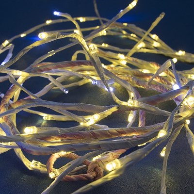 Ветка светодиодная, Д:3 м, Н.Б. LED-160/40, эффект мерцания, 220 В, ТЁПЛЫЙ БЕЛЫЙ - фото 2029398