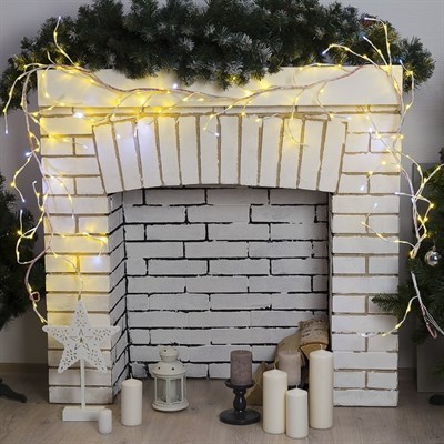 Ветка светодиодная, Д:3 м, Н.Б. LED-160/40, эффект мерцания, 220 В, ТЁПЛЫЙ БЕЛЫЙ - фото 2029402