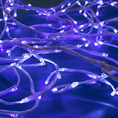 Ветка светодиодная, Д:3 м, Н.Б. LED-160/40, эффект мерцания, 220 В, БЕЛО-СИНИЙ - фото 2029405