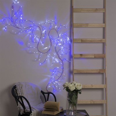 Ветка светодиодная, Д:3 м, Н.Б. LED-160/40, эффект мерцания, 220 В, БЕЛО-СИНИЙ - фото 2029407