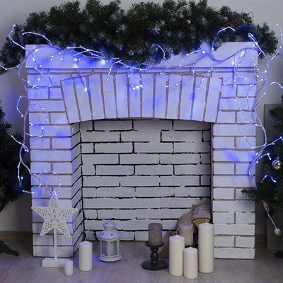 Ветка светодиодная, Д:3 м, Н.Б. LED-160/40, эффект мерцания, 220 В, БЕЛО-СИНИЙ - фото 2029409