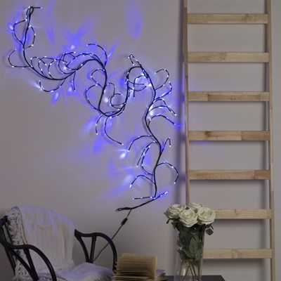 Ветка светодиодная, Д:3 м, Н.Т. LED-160/40, эффект мерцания, 220 В, БЕЛО-СИНИЙ - фото 2029414