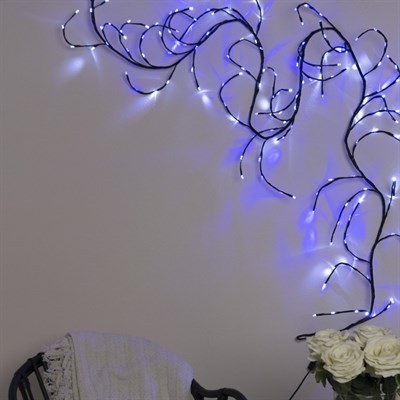 Ветка светодиодная, Д:3 м, Н.Т. LED-160/40, эффект мерцания, 220 В, БЕЛО-СИНИЙ - фото 2029415