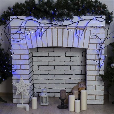 Ветка светодиодная, Д:3 м, Н.Т. LED-160/40, эффект мерцания, 220 В, БЕЛО-СИНИЙ - фото 2029416