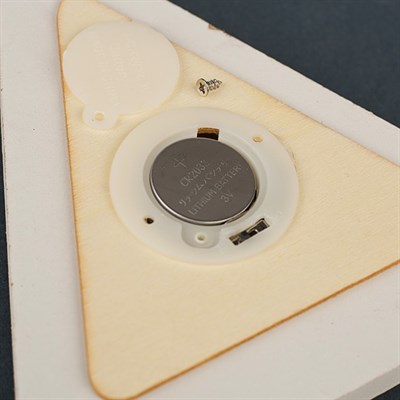 Подвеска световая "Елочка и олени", 10х14х2 см, 4 LED, бат.(в комп), Т/БЕЛЫЙ - фото 2029486