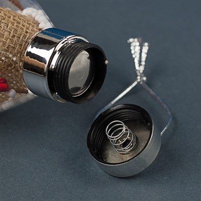 Елочный шар лампочка "Шишки", 5 LED, от батареек, БЕЛЫЙ - фото 2029524