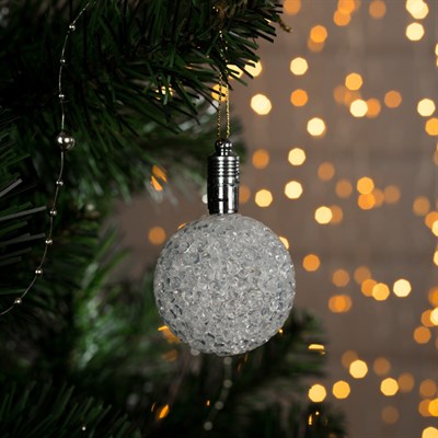 Подвеска световая "Шарик" (батарейки в комплекте), 5 см, 1 LED, RGB - фото 2029527