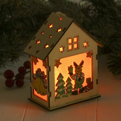 Декор с подсветкой "Весёлый олень" - фото 2029549