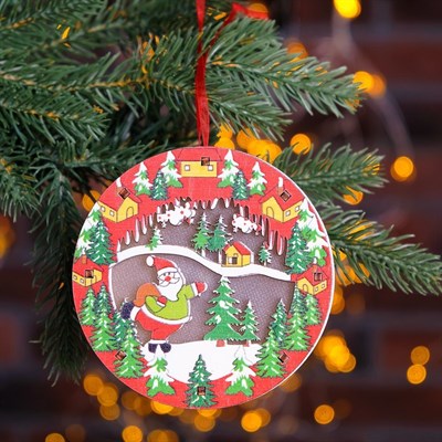 Декор с подсветкой "Новый год" 10×10,5×3 см - фото 2029571