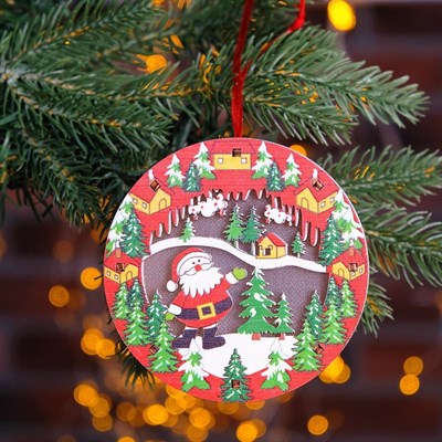 Декор с подсветкой "Новый год" 10×10,5×3 см - фото 2029572