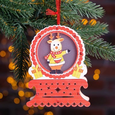 Декор с подсветкой "Новогоднее настроение" 4,5×8,4×11 см - фото 2029574