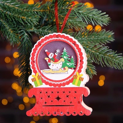 Декор с подсветкой "Новогоднее настроение" 4,5×8,4×11 см - фото 2029575