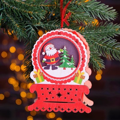 Декор с подсветкой "Новогоднее настроение" 4,5×8,4×11 см - фото 2029576