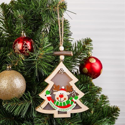 Декор с подсветкой «Ёлочка с оленем» - фото 2029604