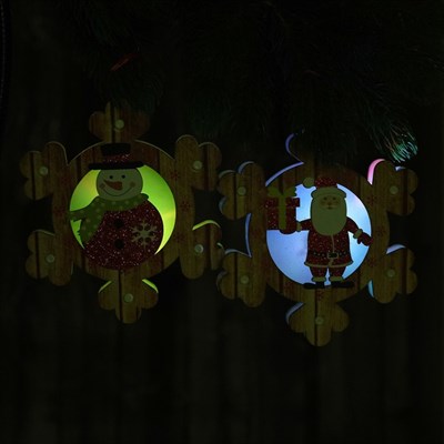 Декор с подсветкой "Снежинка" МИКС - фото 2029624