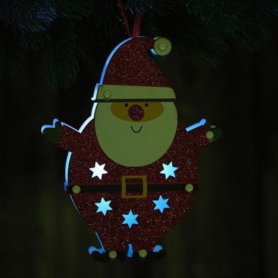 Декор с подсветкой "Дед мороз" 2,2×18×22 см - фото 2029628