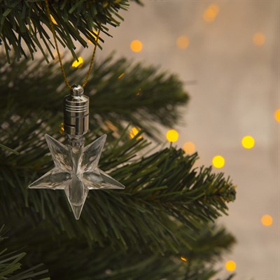 Подвеска световая "Звезда" (батарейки в комплекте), 4 см, 1 LED, RGB - фото 2029686