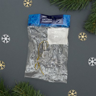 Подвеска световая "Ангелок" (батарейки в комплекте), 9 см, 1 LED, RGB - фото 2029699