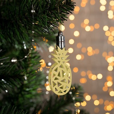 Подвеска световая "Ананас" (батарейки в комплекте), 8,5 см, 1 LED, RGB - фото 2029720