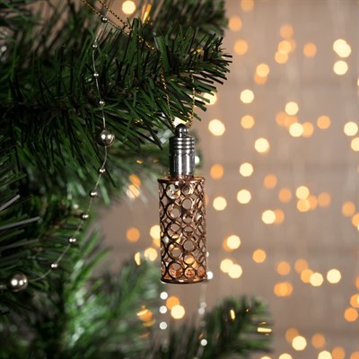 Подвеска световая "Фонарик медный" (батарейки в комплекте), 7 см, 1 LED, RGB - фото 2029736