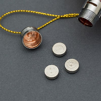 Подвеска световая "Фонарик медный" (батарейки в комплекте), 7 см, 1 LED, RGB - фото 2029738