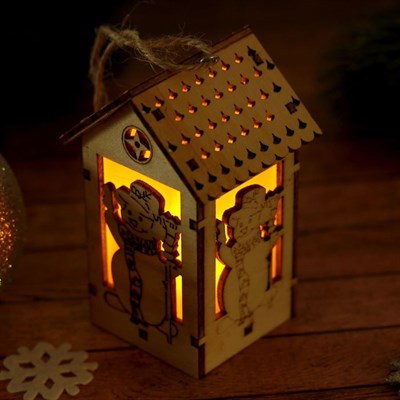 Декор с подсветкой " Снеговичок" - фото 2029788