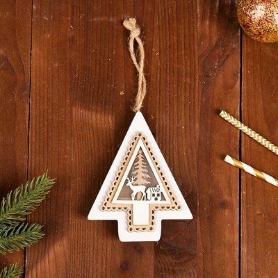 Подвеска новогодняя с подсветкой "Ёлочка" - фото 2029932