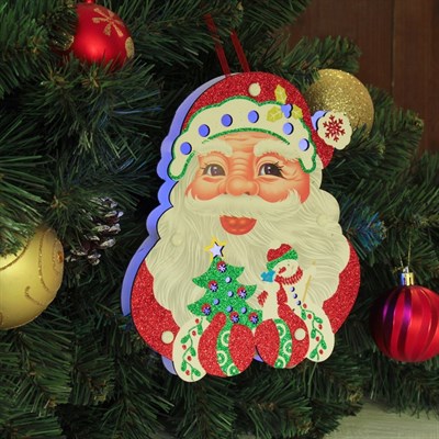 Декор с подсветкой "Дед мороз" 2,3×16×19,5 см - фото 2029940