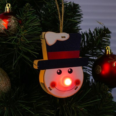 Декор с подсветкой «Снеговик» - фото 2029955