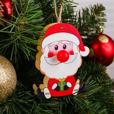 Декор с подсветкой «Дед Мороз с подарком» - фото 2029960