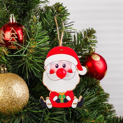 Декор с подсветкой «Дед Мороз с подарком» - фото 2029962