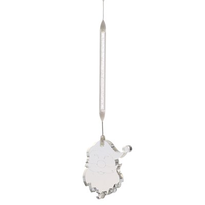 Игрушка светящаяся подвесная "Дед Мороз" на 1 трубке, 8х9 см, батарейки в комплекте - фото 2029999