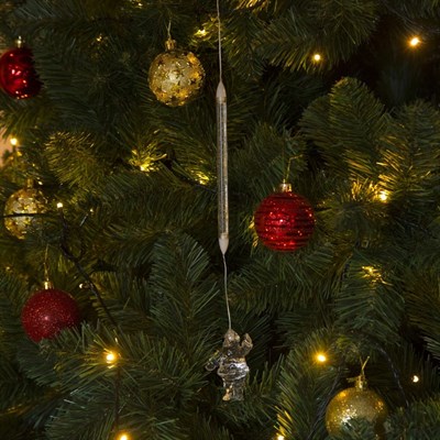 Игрушка светящаяся подвесная "Дедушка Мороз" на 1 трубке, 3х7 см, батарейки в комплекте - фото 2030005