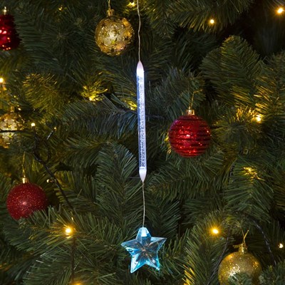 Игрушка светящаяся подвесная "Звездочка" на 1 трубке (батарейки в комплекте) 7х7 см - фото 2030010