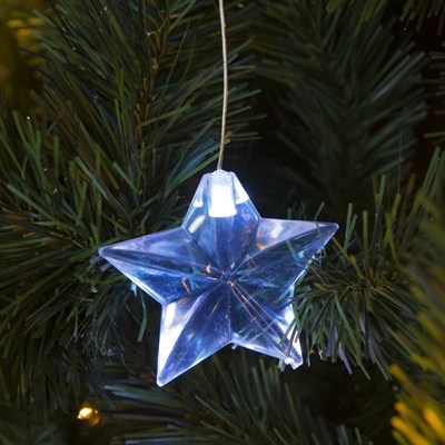 Игрушка светящаяся подвесная "Звездочка" на 1 трубке (батарейки в комплекте) 7х7 см - фото 2030012