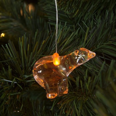 Игрушка светящаяся подвесная "Мишка" на 1 трубке (батарейки в комплекте) 7х4 см - фото 2030018