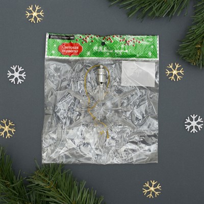 Подвеска световая "Снежинка талая" (батарейки в комплекте) 1 LED, RGB - фото 2030051